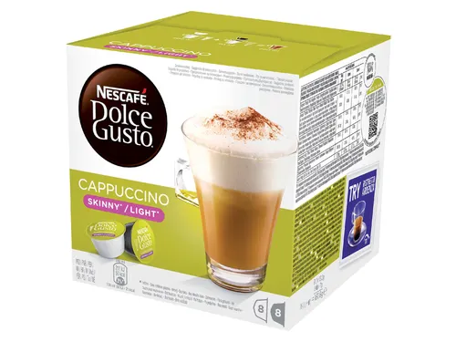 Koffiecups Dolce Gusto cappuccino light 16 stuks voor 8 kopjes