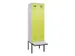 locker met bank,voor scheiding van kleding,HxBxD 2120x600x815mm,2vak
