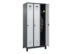 locker,HxBxD 1950x900x500mm,3vak,vak B 300mm,draaigrendel,voeten