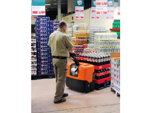 transpalette,force 1300kg,fourche L 1150mm,roue entraîn. PU
