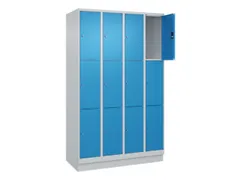 lockerkast,HxBxD 1950x1200x500mm,4x3vakken,vak B 300mm,cil.-slot