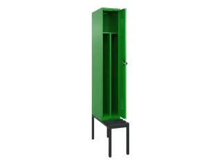 locker met bank,voor scheiding van kleding,HxBxD 2120x300x815mm,1vak - 1