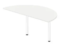 aanbouwtafel,i.h.v.,HxBxD 720-840x1600x800mm,halfrond,Bl-wit