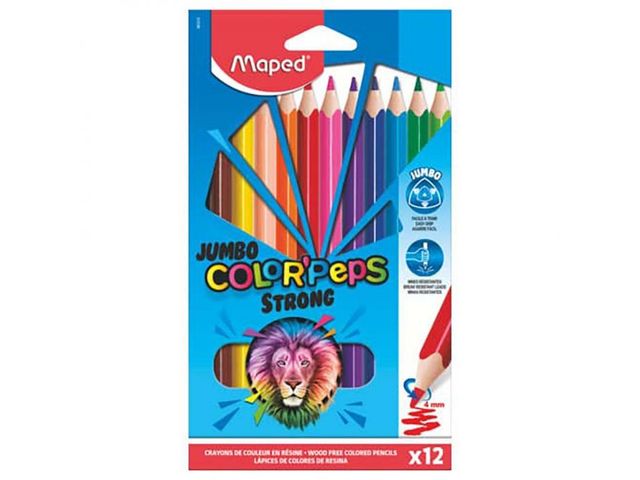 kleurpotlood Color'Peps Jumbo Strong 12 potloden | KleurpotlodenWinkel.nl