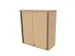 opzetkast,v. schuifdeurkast,HxBxD 1070x1200x445mm,NE-esdoorn