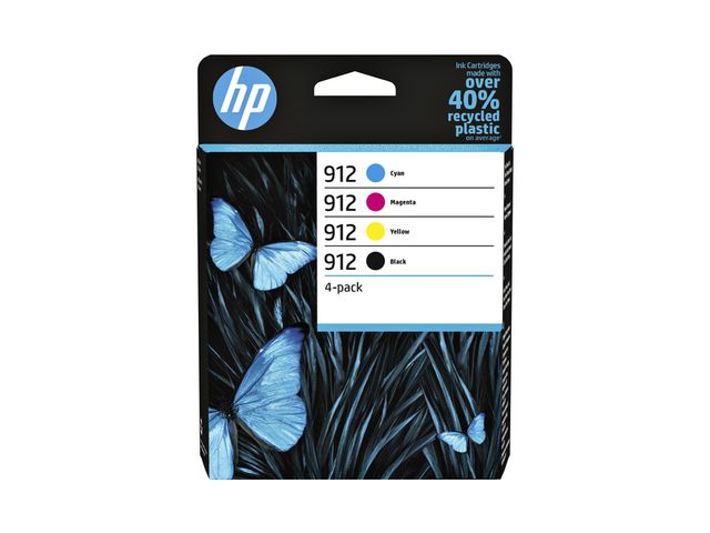 HP 912 Pack de 4 cartouches d'encre Noir/Cyan/Magenta/Jaune