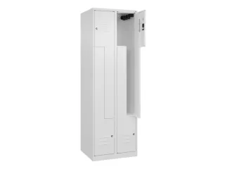 Z-garderobekast,HxBxD 1850x600x500mm,vak B 150/300mm,cil.-slot - 2