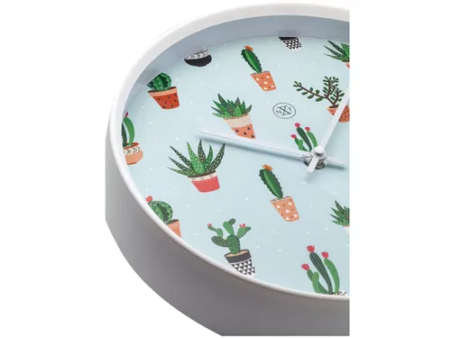 Wandklok nXt Cactus dia 30cm kunststof wit