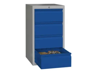 ladekast HxBxD 900x500x500mm 4laden slot RAL7035 front RAL5010 - 2