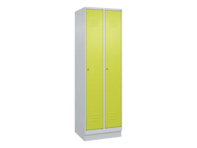 locker,HxBxD 1950x600x500mm,2vak,vak B 300mm,cil.-slot,sokkel