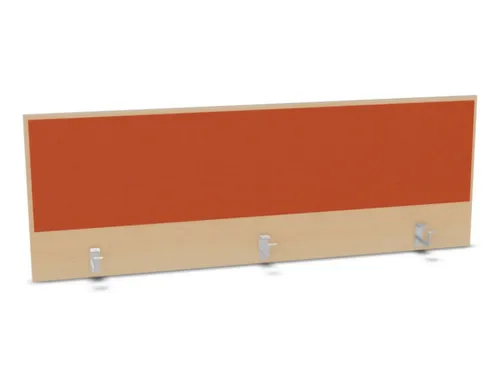 opzetpaneel,v. bureau,aanbouw achter,B 1600mm,NE-esdoorn,BN3012-oranje