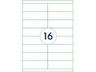 Rillprint Etiket 105x33.8mm 16 op een vel 1000 Vel - 1