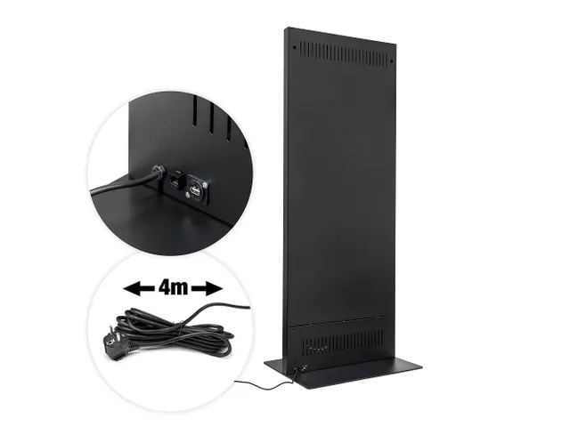 Digitale Display Totem Slim Zwart met 50 inch Samsung scherm