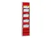 orderplanner,10vakken,HxBxD 1278x315x74mm,plank(en) plaatstaal,rood