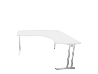 bureau in vrije vorm,HxBxD 740x1600x1600mm,vrije vorm,Bl-wit - 2