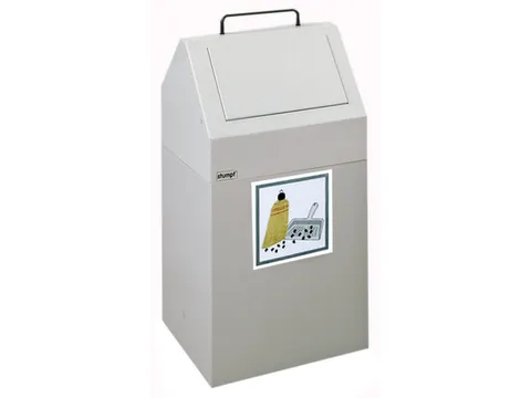 Afvalverzamelaar Vuurremmend 45 Liter 640X330X310Mm Grijs