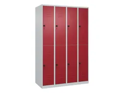 dubbeldekse locker,HxBxD 1850x1200x500mm,4x2vak.,vak B 300mm