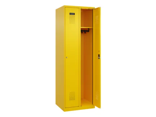 locker,HxBxD 1850x600x500mm,2vak,vak B 300mm,cil.-slot,staand op vloer