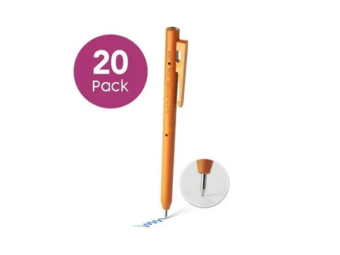 Eco v2.0 DetectaPen met clip oranje blauwe inkt detecteerbaar 20 stuks