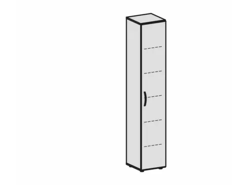 kantoorkast,HxBxD 2160x400x420mm,5xhouten vloer,6ordnerhoogte,romp wit