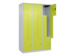 Z-garderobekast,HxBxD 1850x1200x500mm,vak B 200/400mm,cil.-slot - 2