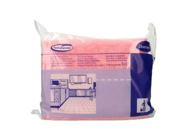 Suma Lavette Hygiënedoek Rood 6x25 Stuks 51x36cm