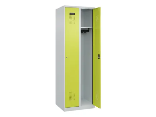 locker,HxBxD 1850x600x500mm,2vak,vak B 300mm,cil.-slot,staand op vloer
