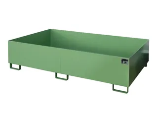 stellingopvangbak,opvangvol. 1000l,HxBxD 505x2150x1300mm,staal,RAL6011 - 2