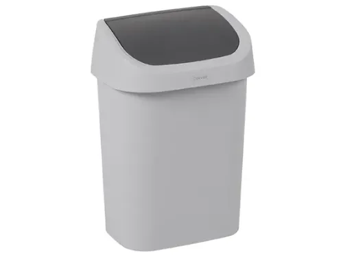 Curver vuilnisbak Mistral Swing recycled PVC 10 Liter Antraciet