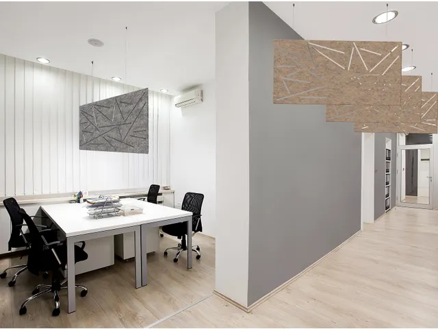 Akoestisch plafondpaneel met patroon uitsnede 60x120cm Zand