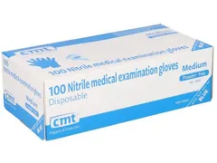 Gant CMT nitrile souple S bleu 100 pièces