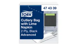 Tork 474339 Bestekzakje Advanced Zwart Limoen 39x23cm