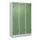 Z-garderobekast,HxBxD 1950x1200x500mm,vak B 200/400mm,draaigrendel