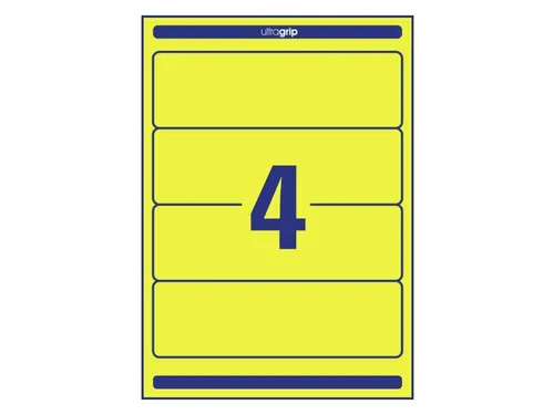 Rugetiket Avery Zweckform breed 192x61mm Geel L4769 80 stuks