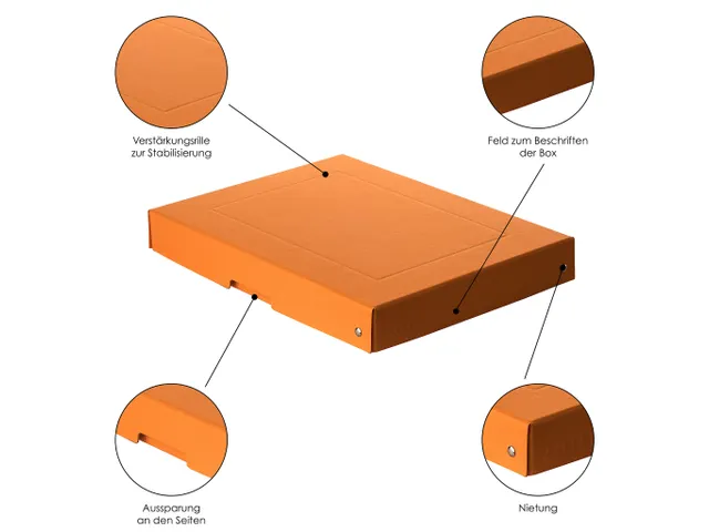 PureBox Pastell A4 orange 40mm