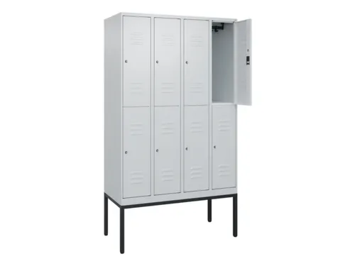 dubbeldekse locker,HxBxD 2120x1200x500mm,4x2vak.,vak B 300mm,cil.-slot