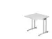table de bureau,HxlxP 740x800x800mm,panneau blanc,pied en C RAL9006