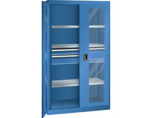 zwaarlastkast met openslaande deuren,HxBxD 1950x1100x641mm,lak RAL5019 - 3