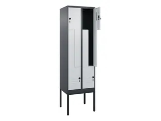 Z-garderobekast,HxBxD 2120x600x500mm,vak B 150/300mm,draaigrendel - 2