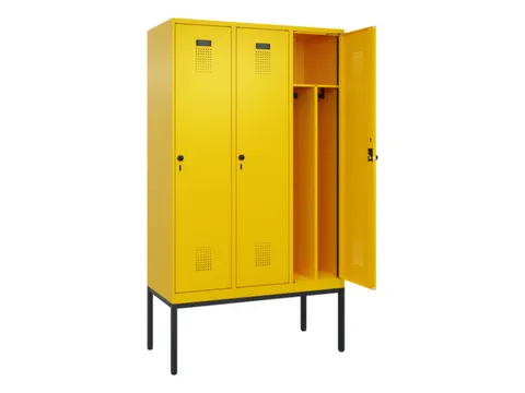 locker voor scheiding van kleding,HxBxD 2120x1200x500mm,3vak