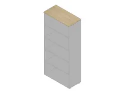 kantoorstelling 2000x900x450mm 5 OH 4xhouten vloer aluminium eiken