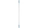 Manche en aluminium 2958-3 bleu 130cm Ø25 mm à pas de vis