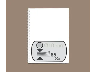 Draadrug Fellowes 10mm 34-rings A4 zilver 100stuks - 1