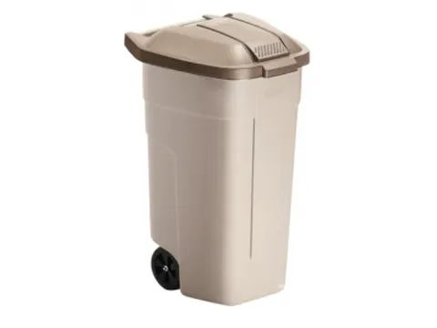 Afvalbak Voor Buiten 100 Liter Grijs Beige