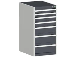 ladekast HxBxD 1000x525x525mm 7laden romp RAL7035 front RAL7016