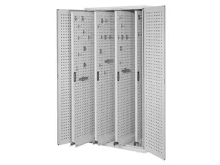 verticale kast,HxBxD 1950x1000x600mm,deur m. perforaties,RAL5010 - 1