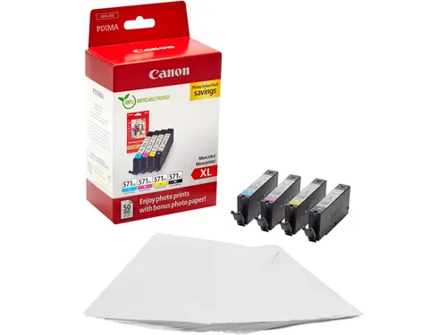 photo value pack CLI-571XL, 375 - 895 foto's, 0332C006, 4 kleuren
