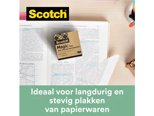 Plakband Scotch Magic 900 19mmx30m onzichtbaar mat