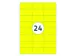 Etiket Rillprint 70x37mm fluorgeel 2400 etiketten