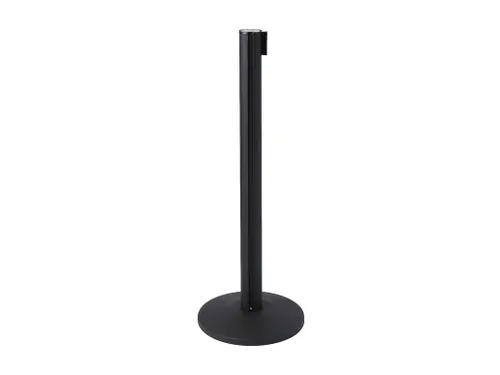 Afzetpaal Flexi Zwart met 2.7 meter trekband Zwart